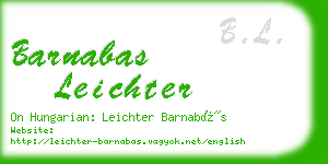 barnabas leichter business card